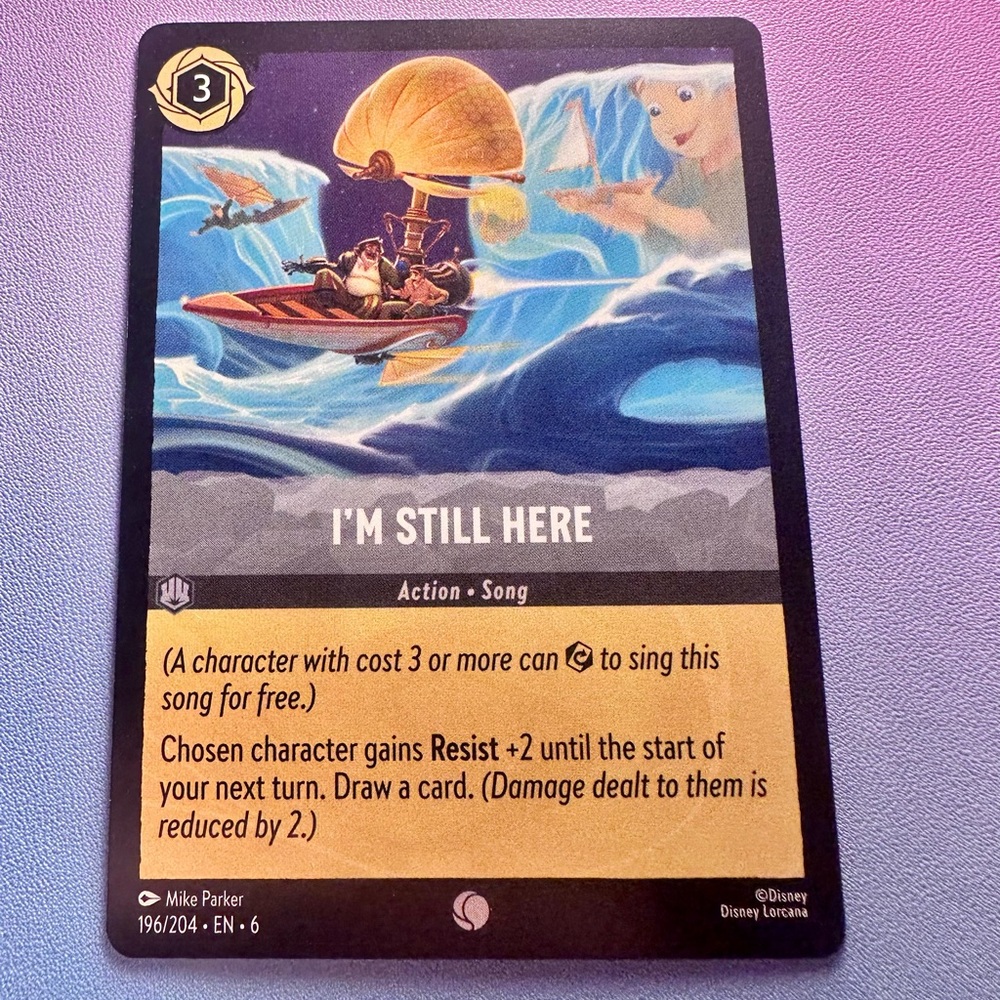 i’m still here [treasure planet] - 196/204 (common) — lorcana: azurite sea